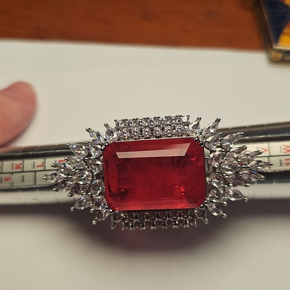Massive Ruby Doublet Ring Size 9 - image 4